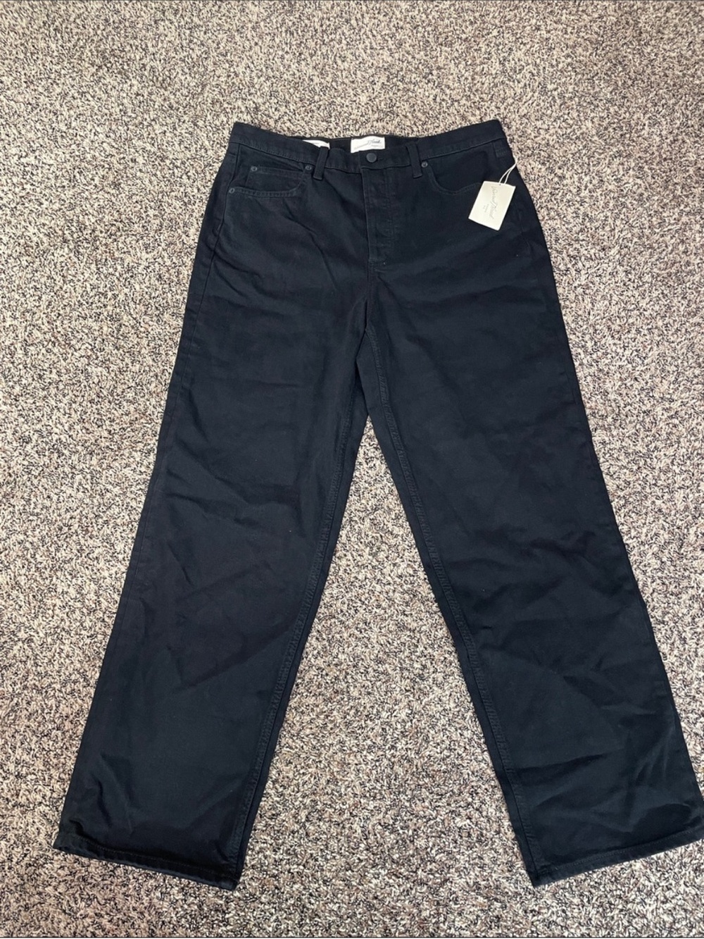 Highest Rise Straight Leg Black Denim Jeans Woman’s Var Sizes NEW